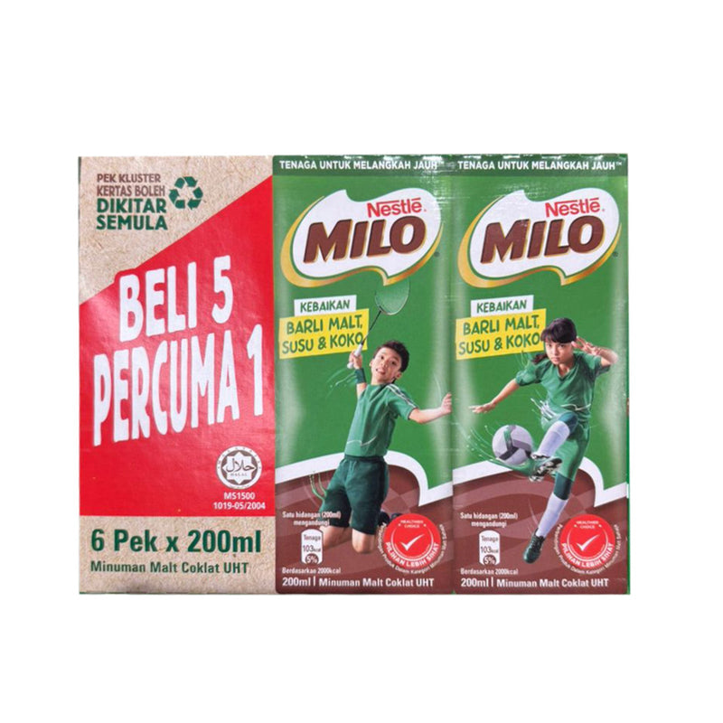 NESTLE MILO-ACTIV-GO UHT 5+1 6*200ML