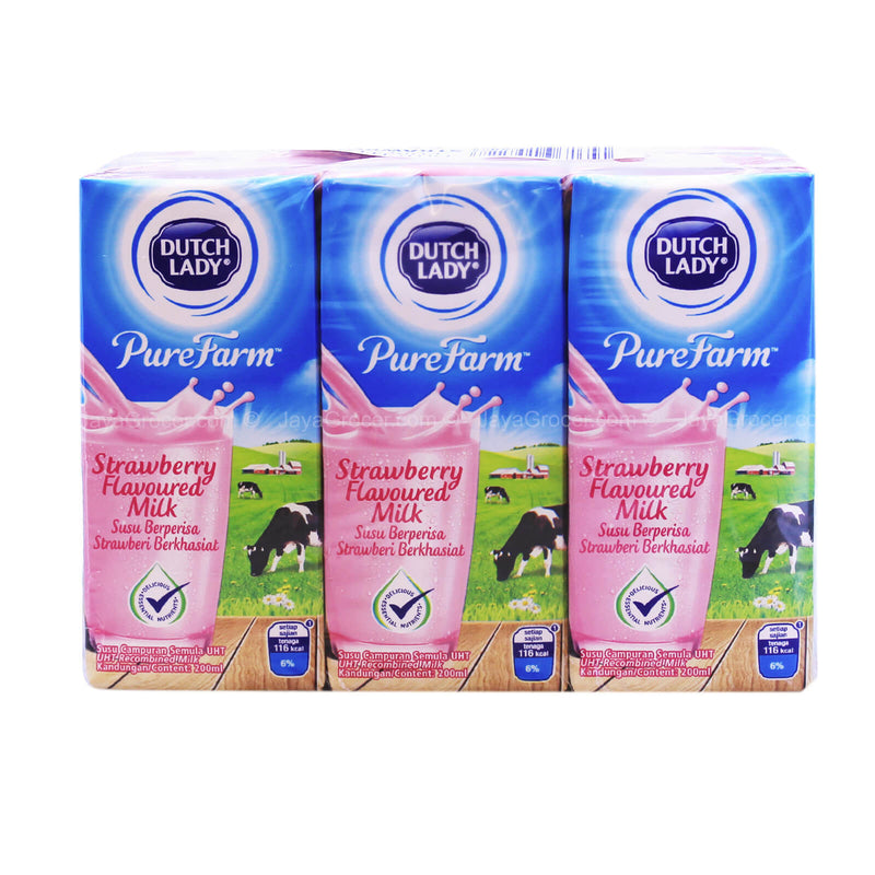DUTCH LADY Steawberry Flavoured Milk 6*200ML
