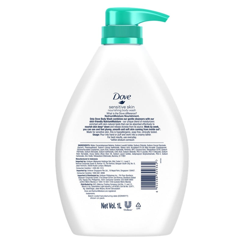 DOVE Sensitive Skin Nourishing Body Wash 1L