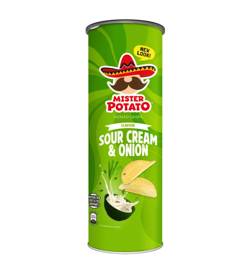MISTER POTATO Potato Crisps Sour Cream & Onion 125G