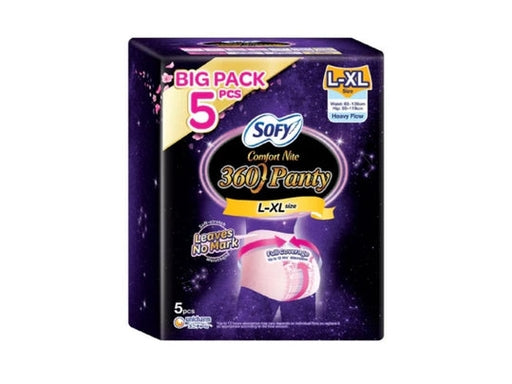 SOFY	Comfort Nite 360 Panty Overnight Disposable Underwear L-XL*5