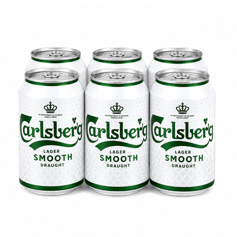 CARISBERG Smooth Draught Lager Beer 320ml Can