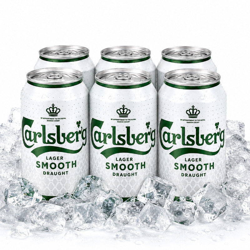 CARISBERG Smooth Draught Lager Beer 320ml Can