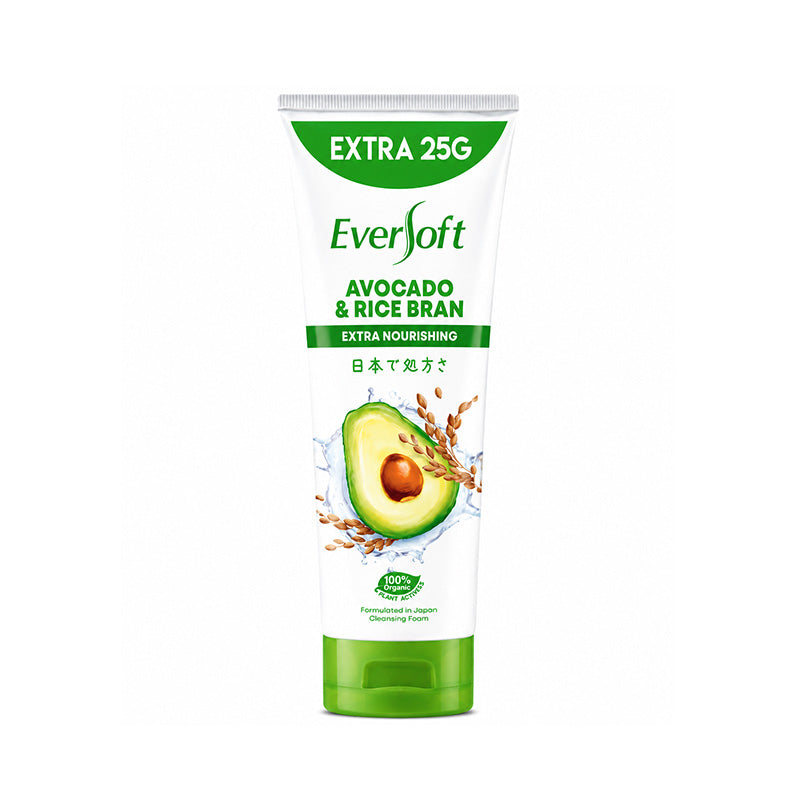 EVERSOFT Avocado & Rice Bran Extra Nourishing Cleansing Foam 195G