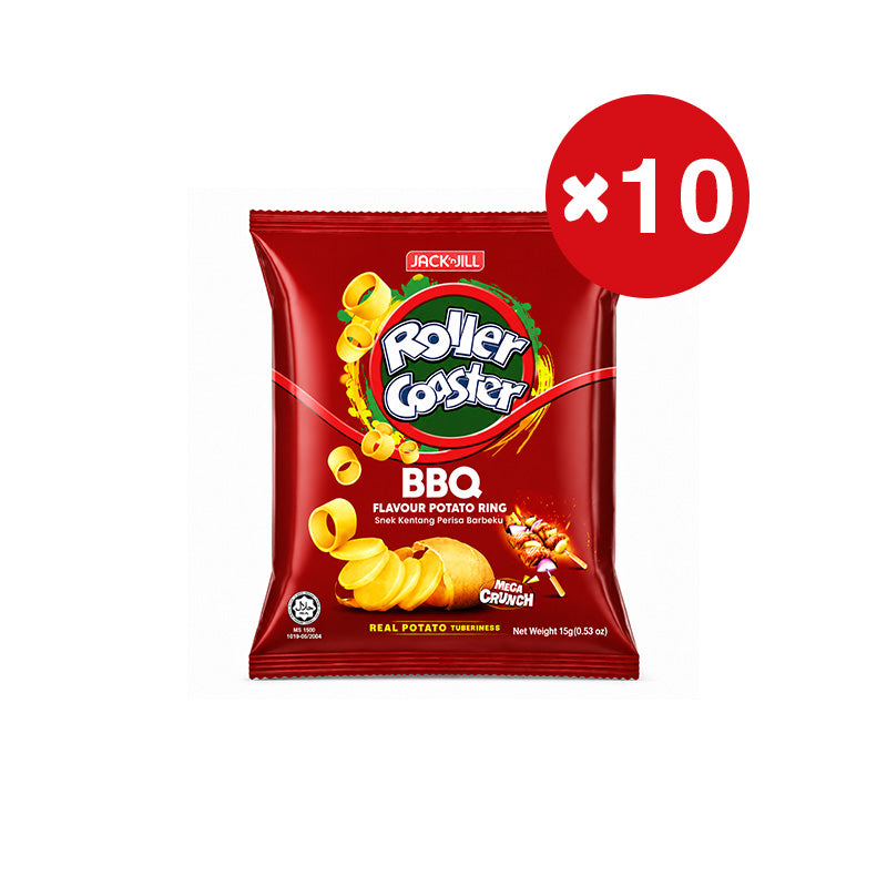JACK`N JILL Roller Coaster BBQ Potato Ring 10-Pack Bag 15g×10 150g