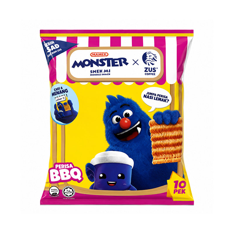 MAMEE MONSTER Malaysian Crunchy Noodle Snack 10 Packs Per Bag