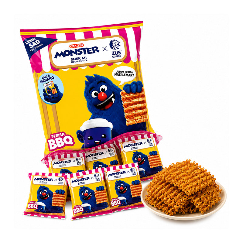 MAMEE MONSTER Malaysian Crunchy Noodle Snack 10 Packs Per Bag