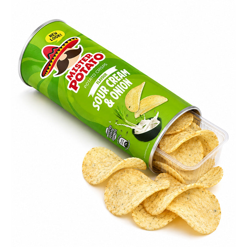 MISTER POTATO Potato Crisps Sour Cream & Onion 125G