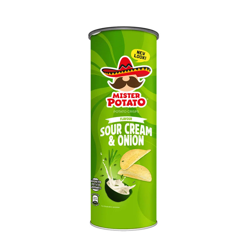 MISTER POTATO Potato Crisps Sour Cream & Onion 125G