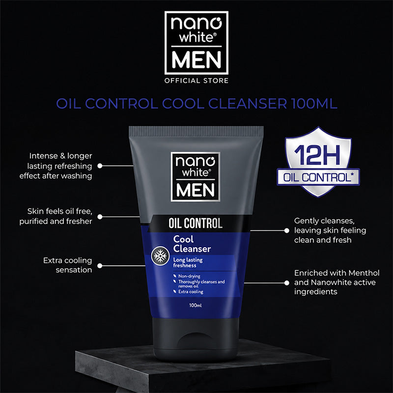 NANO WHITE MEN Oil Control Cool Cleanser for Men	100ml tube