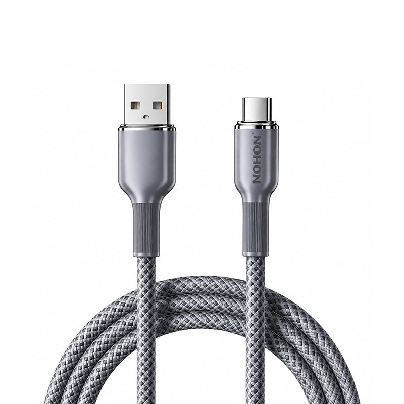 NOHON Lava Grey Braided Fast Charging Cables (2PCS Pack)