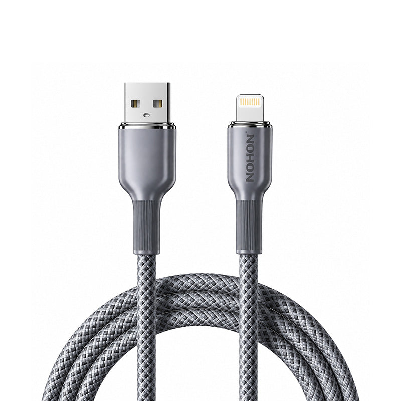 NOHON Lava Grey Braided Fast Charging Cables (2PCS Pack)