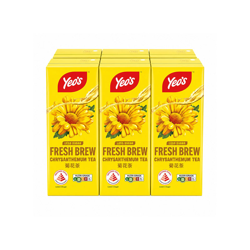 YEO'S Less Sugar Tetra Pack Drink 250ml × 6 Pack