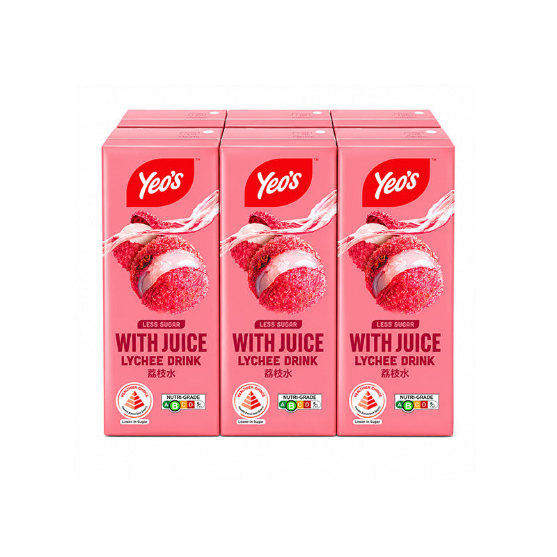 YEO'S Less Sugar Tetra Pack Drink 250ml × 6 Pack