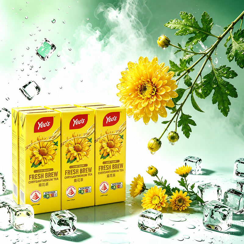 YEO'S Less Sugar Tetra Pack Drink 250ml × 6 Pack