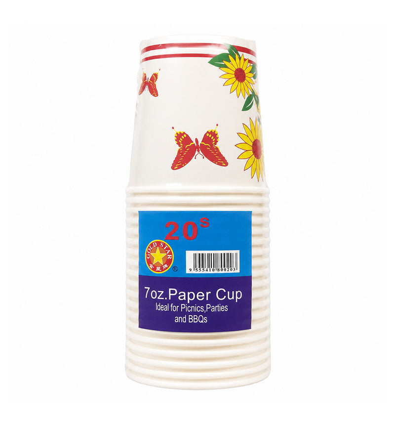 GOLD STAR	7oz Disposable Paper Cup	7oz, 20S