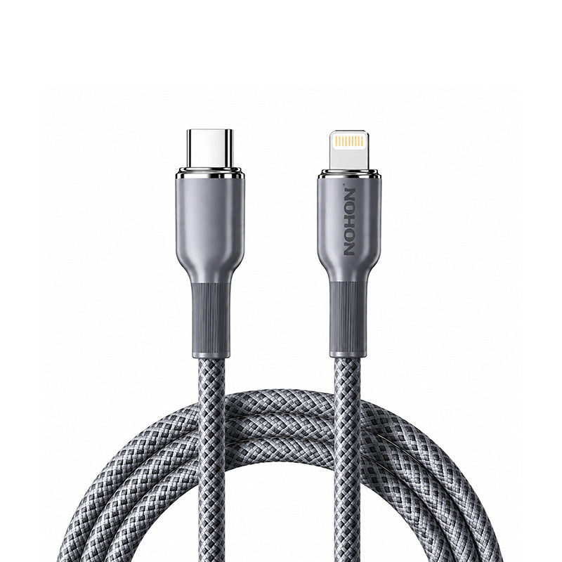 NOHON Lava Grey Braided Fast Charging Cables (2PCS Pack)