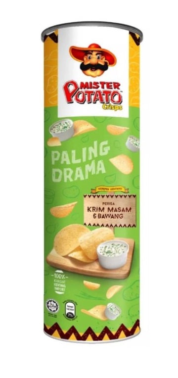 MIDTER POTATO Mister Potato Potato Crisps Sour Cream & Onion 125G