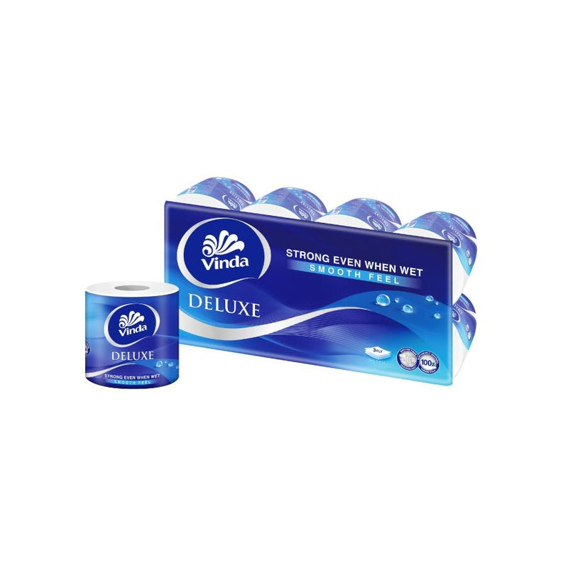 VINDA Vinda Deluxe Smooth Feel 3-Ply Toilet Roll (10+4 Free Rolls) 14S