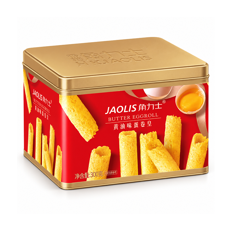 JAOLIS Butter Eggroll 300g, Tin Box Gift Pack Egg Roll
