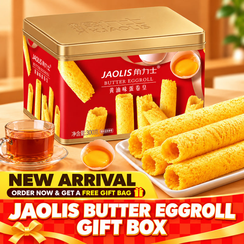 JAOLIS Butter Eggroll 300g, Tin Box Gift Pack Egg Roll